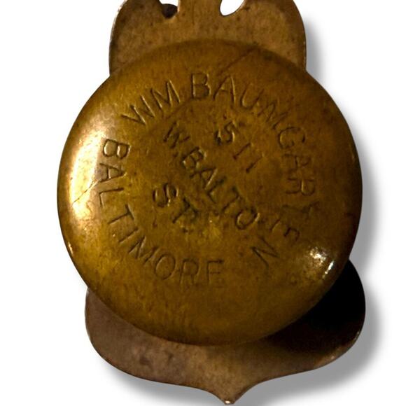 Antique IORM Improved Order of Red Men Fraternal Brass Screw  Antique IORM Improved Order of Red Men Fraternal Brass Screw Back Lapel Pin